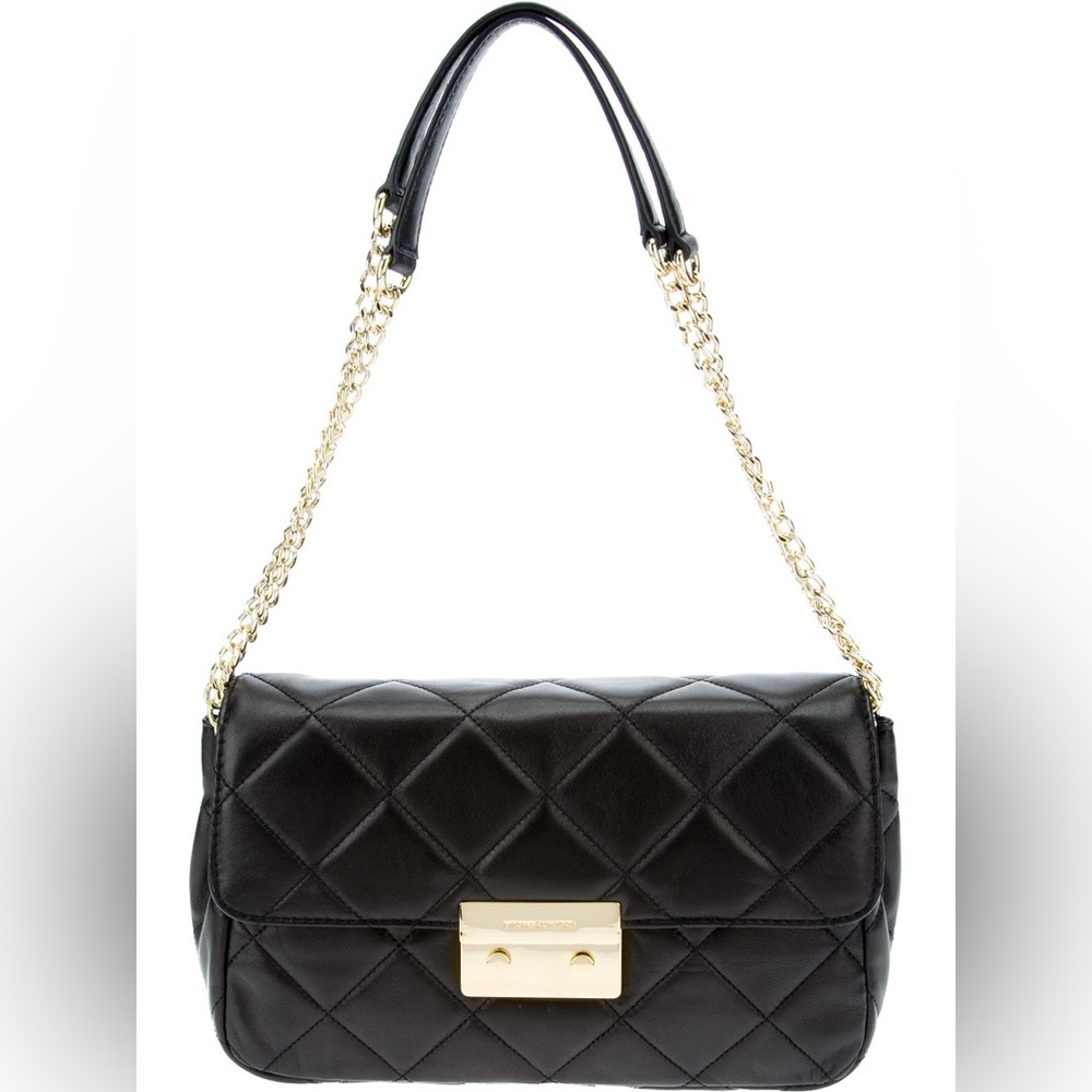 Michael Kors Black Quilted Convertible Purse